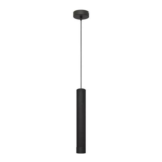 LED ljuskrona med upphängningsrem TUBA 1xGU10/4,8W/230V svart