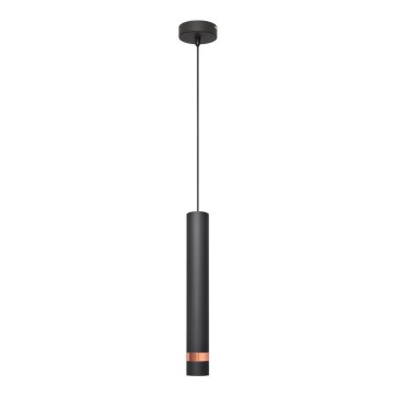 LED Ljuskrona med upphängningsrem  TUBA 1xGU10/4,8W/230V svart /koppar