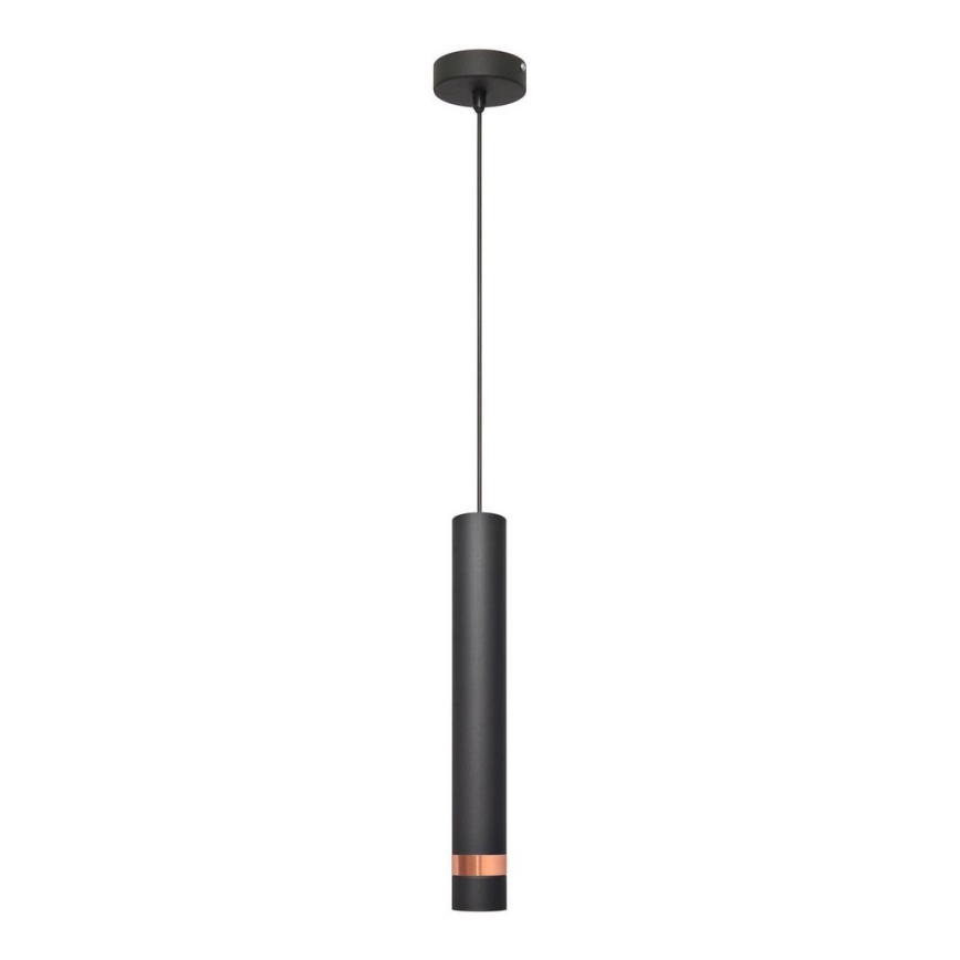 LED Ljuskrona med upphängningsrem  TUBA 1xGU10/4,8W/230V svart /koppar