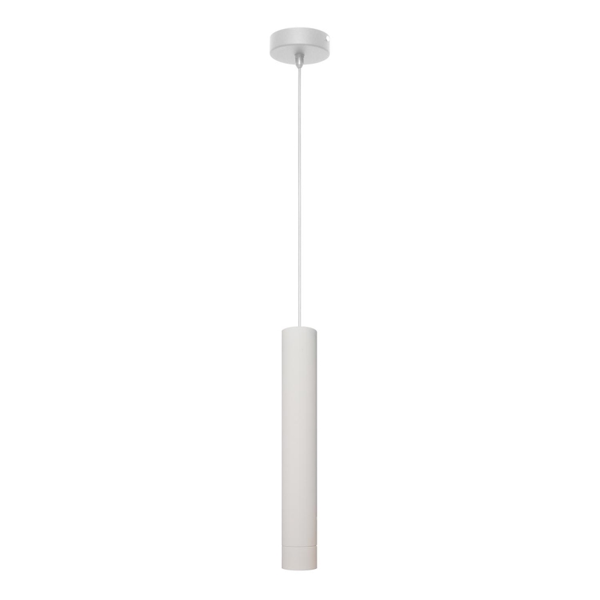 LED ljuskrona med upphängningsrem TUBA 1xGU10/4,8W/230V vit