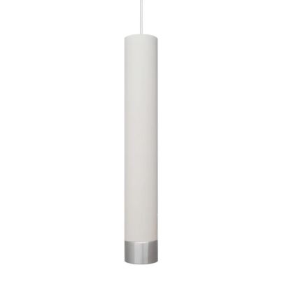 LED ljuskrona med upphängningsrem TUBA 1xGU10/4,8W/230V vit/matt krom