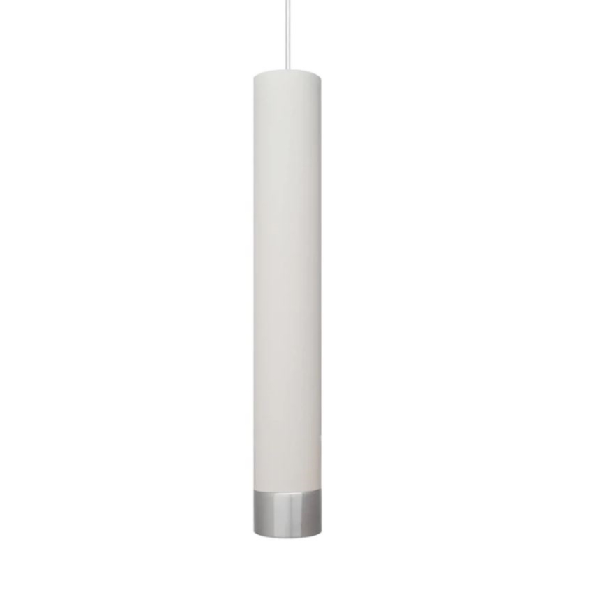 LED ljuskrona med upphängningsrem TUBA 1xGU10/4,8W/230V vit/matt krom