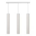 LED Ljuskrona med upphängningsrem TUBA 3xGU10/4,8W/230V vit