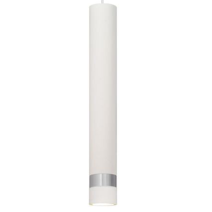 LED Ljuskrona med upphängningsrem TUBA 3xGU10/4,8W/230V vit/matt krom
