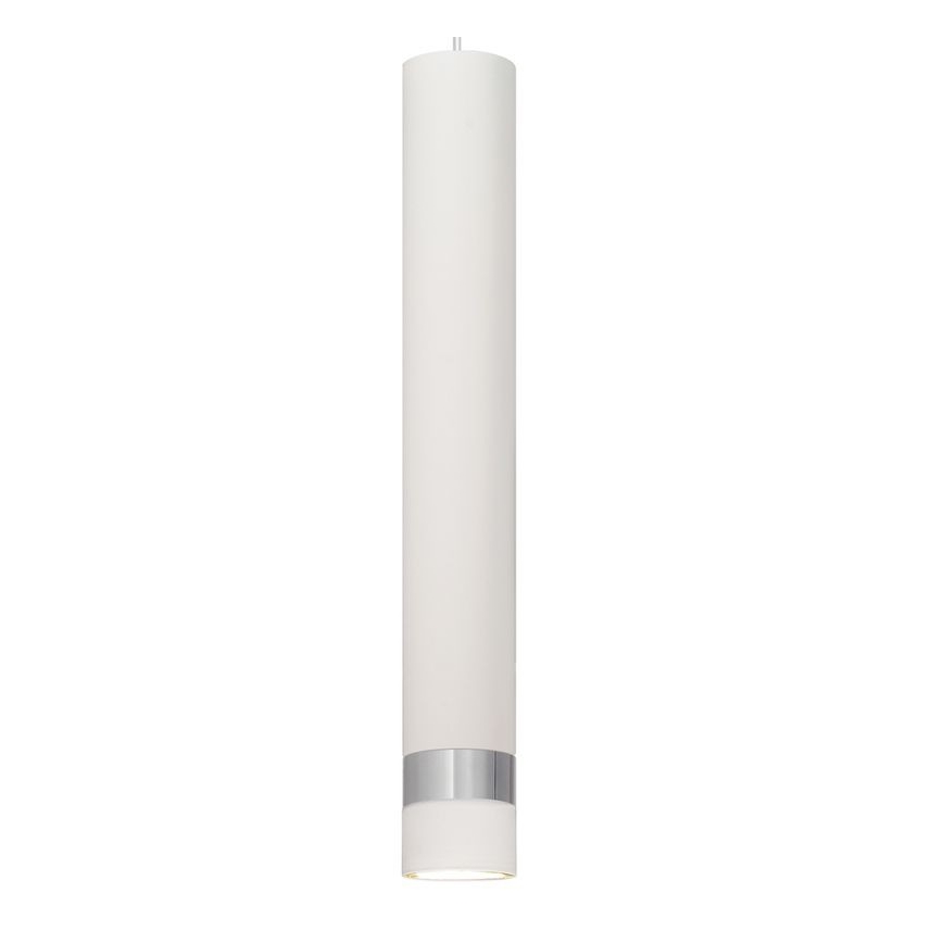 LED Ljuskrona med upphängningsrem TUBA 3xGU10/4,8W/230V vit/matt krom