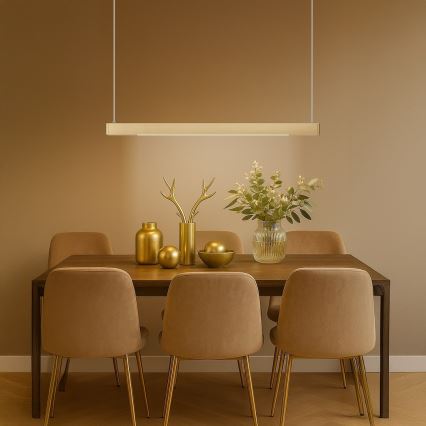 LED-ljuskrona med vajer LINEA LED/36W/230V 3000/4000/5700K CRI 90 guld