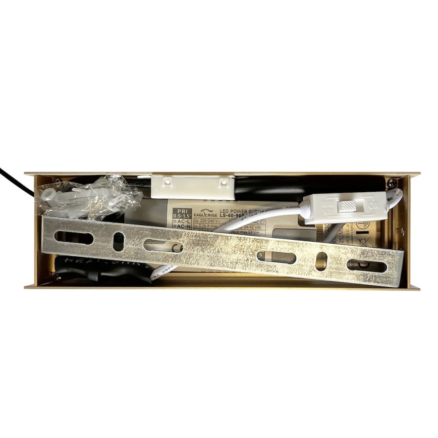 LED-ljuskrona med vajer LINEA LED/36W/230V 3000/4000/5700K CRI 90 guld