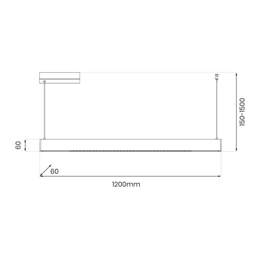 LED-ljuskrona med vajer LINEA LED/36W/230V 3000/4000/5700K CRI 90 guld