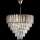 LED Ljuskrona på kedja 9xE27/60W/230V + 6xLED/6W diameter 50 cm guld