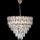LED Ljuskrona på kedja 9xE27/60W/230V + 6xLED/6W diameter 50 cm guld
