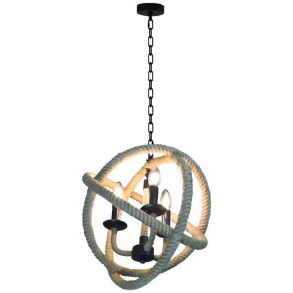 LED Ljuskrona på kedja ROPE GLOBO 3xE14/4,3W/230V