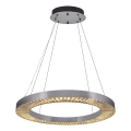 LED Ljuskrona på sladd JESI LED/85W/230V 3000K pr. 80 cm silver