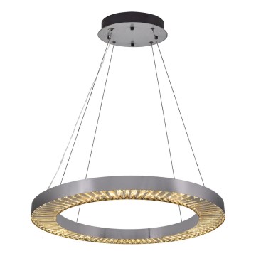LED Ljuskrona på sladd JESI LED/85W/230V 3000K pr. 80 cm silver