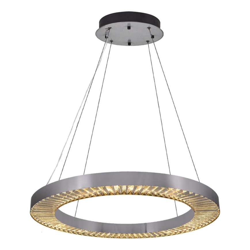 LED Ljuskrona på sladd JESI LED/85W/230V 3000K pr. 80 cm silver