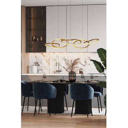 LED-ljuskrona på vajer ANNELI LED/45W/230V 125 cm guld