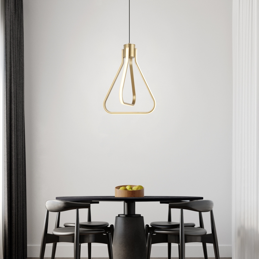 LED-ljuskrona på vajer ZING LED/19W/230V guldfärgad