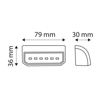 LED Ljusreflektor SPZ LICE LED/0,2W/12-24V IP67