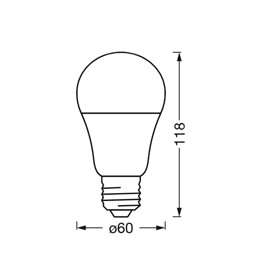 LED Ljusreglerad antibakteriell glödlampa A40 E27/9W/230V Wi-Fi - Ledvance