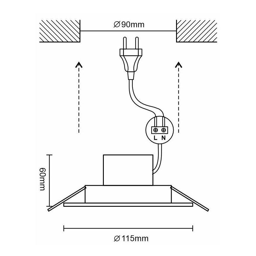 LED ljusreglerad badrumslampa LED/10W/230V 3000K-6500K Wi-Fi Tuya IP44