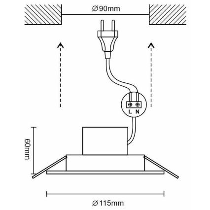 LED ljusreglerad badrumslampa LED/10W/230V 3000K-6500K Wi-Fi Tuya IP44
