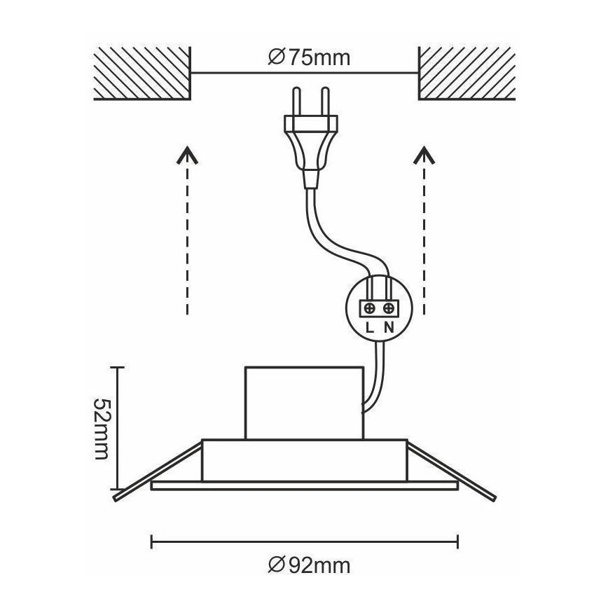 LED ljusreglerad badrumslampa LED/7W/230V 3000K-6500K Wi-Fi Tuya IP44