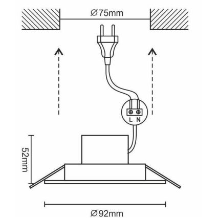 LED ljusreglerad badrumslampa LED/7W/230V 3000K-6500K Wi-Fi Tuya IP44