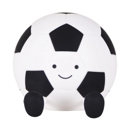 LED Ljusreglerad barns beröring lampa FOOTBALL LED/2W/5V USB 1200 mAh vit/svart