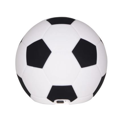 LED Ljusreglerad barns beröring lampa FOOTBALL LED/2W/5V USB 1200 mAh vit/svart