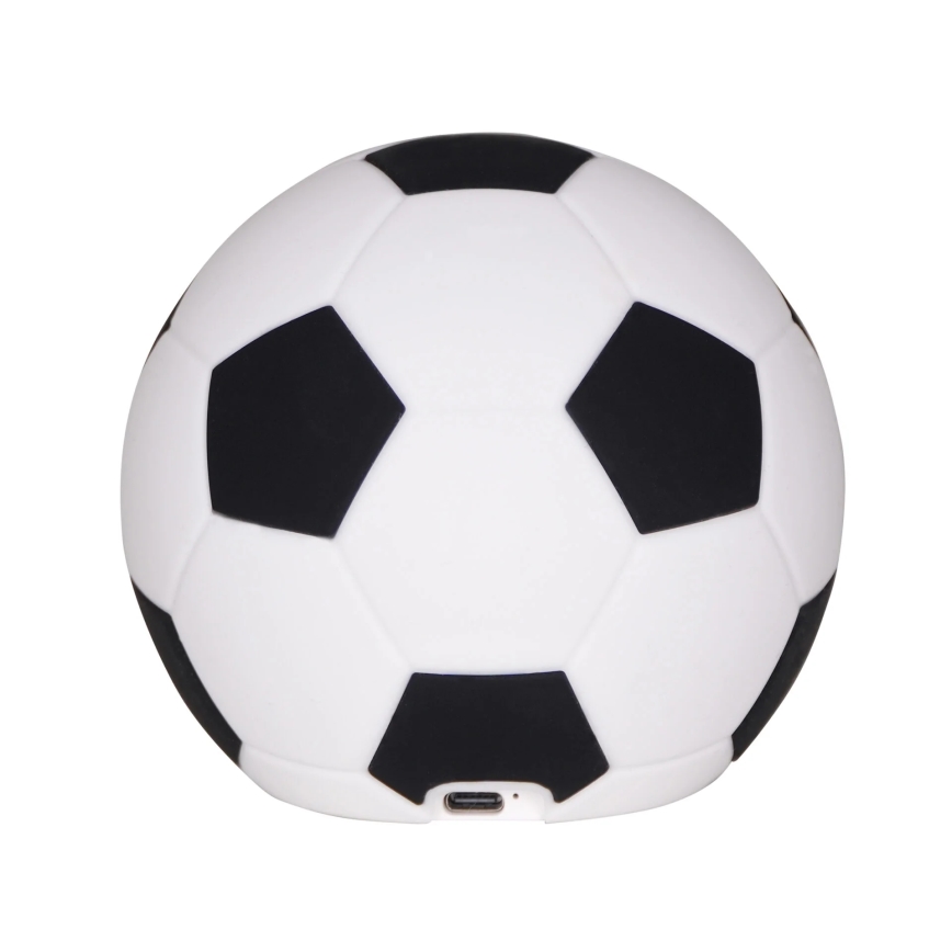 LED Ljusreglerad barns beröring lampa FOOTBALL LED/2W/5V USB 1200 mAh vit/svart