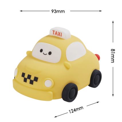 LED Ljusreglerad barns beröring lampa TAXI LED/1W/5V USB 1200 mAh taxi gul