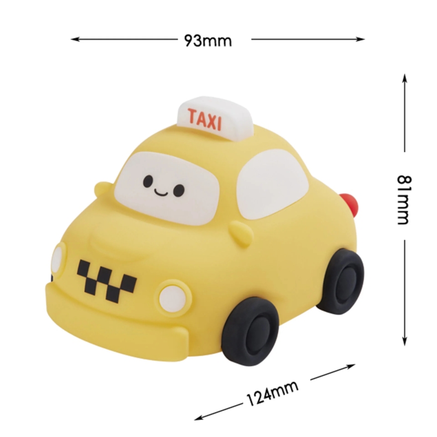 LED Ljusreglerad barns beröring lampa TAXI LED/1W/5V USB 1200 mAh taxi gul