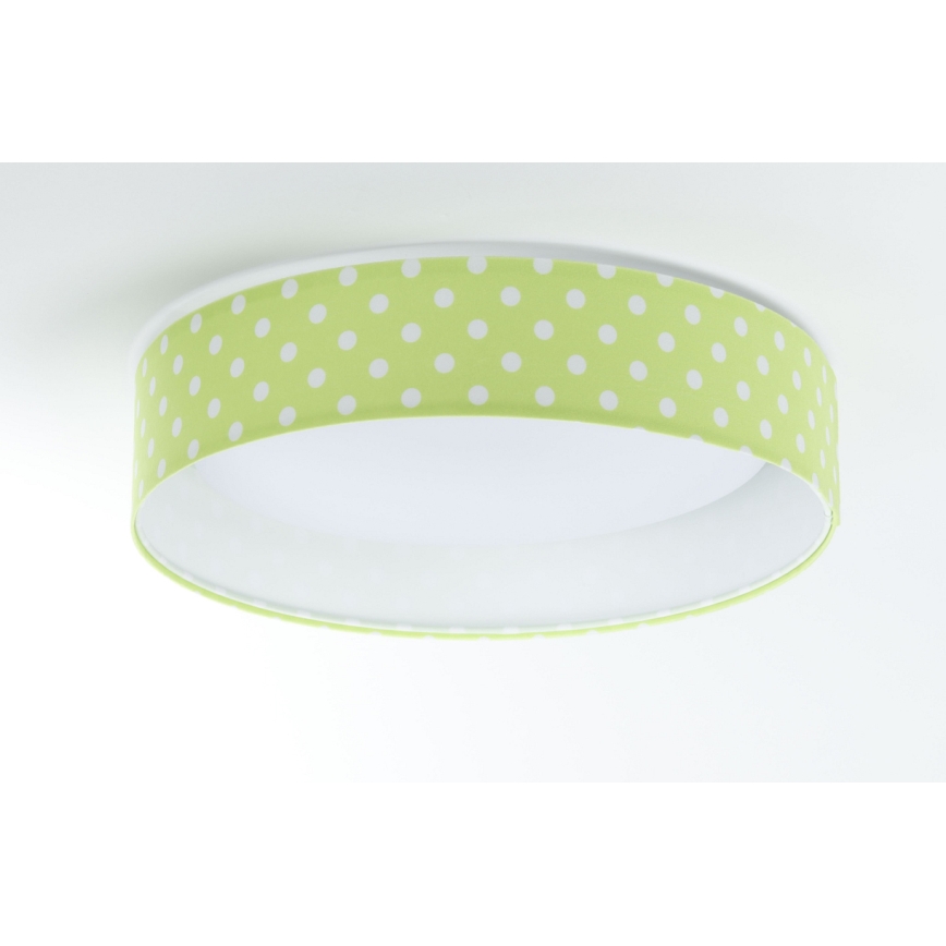 LED Dimbar taklampa SMART GALAXY KIDS LED/24W/230V 3000-6500K Prickar grön/vit + fjärrkontroll