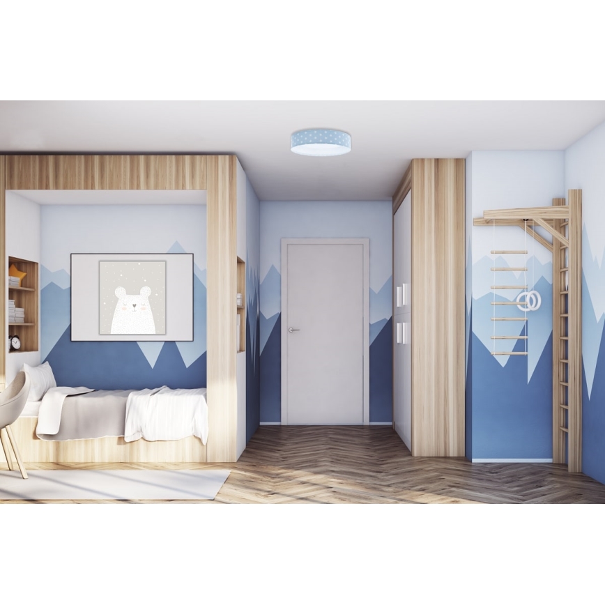 LED Dimbar taklampa SMART GALAXY KIDS LED/24W/230V 3000-6500K stjärnor blå/vit + fjärrkontroll