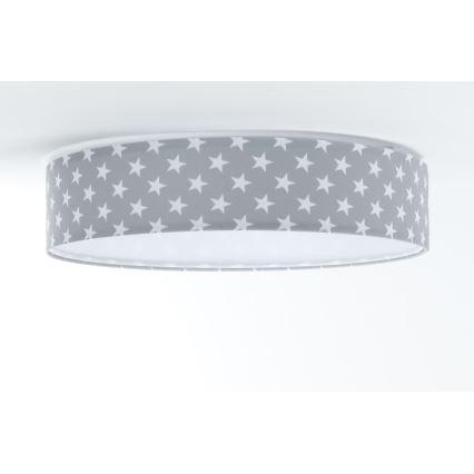 LED Dimbar taklampa SMART GALAXY KIDS LED/24W/230V 3000-6500K stjärnor grå/vit + fjärrkontroll