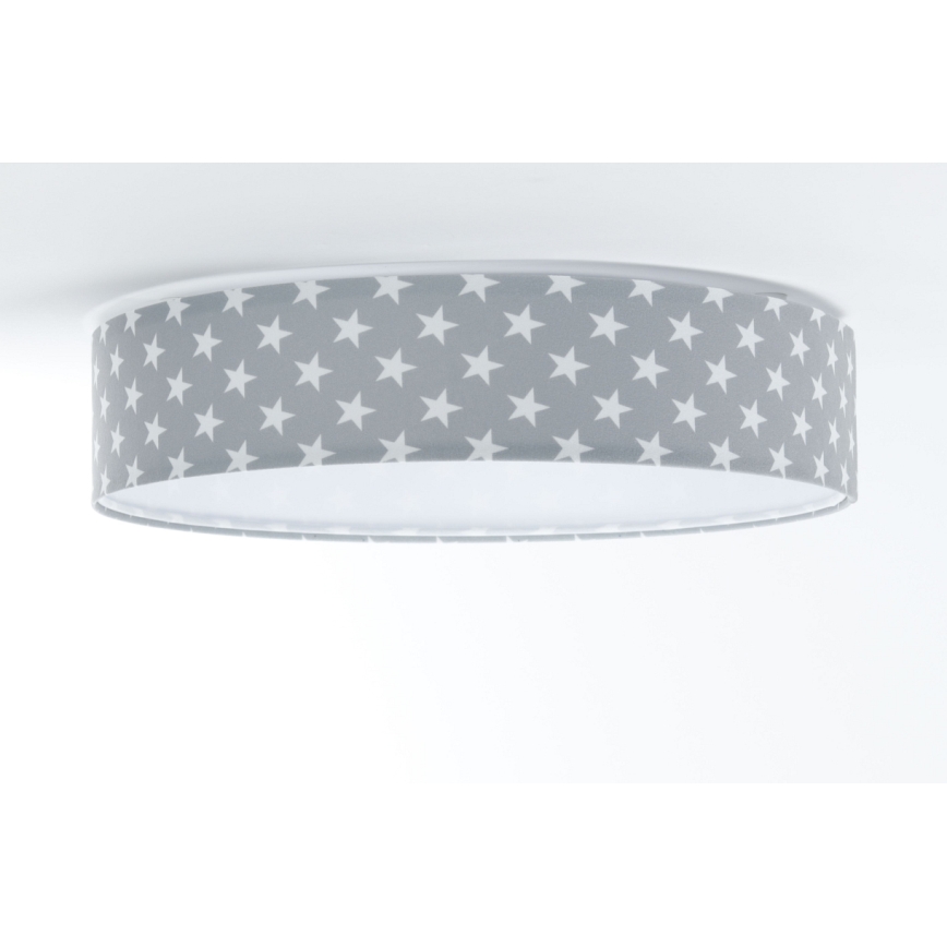 LED Dimbar taklampa SMART GALAXY KIDS LED/24W/230V 3000-6500K stjärnor grå/vit + fjärrkontroll