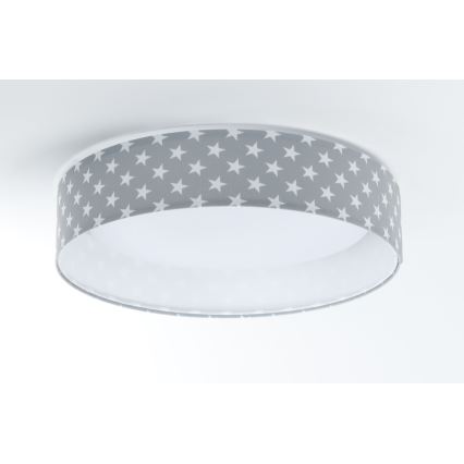 LED Dimbar taklampa SMART GALAXY KIDS LED/24W/230V 3000-6500K stjärnor grå/vit + fjärrkontroll