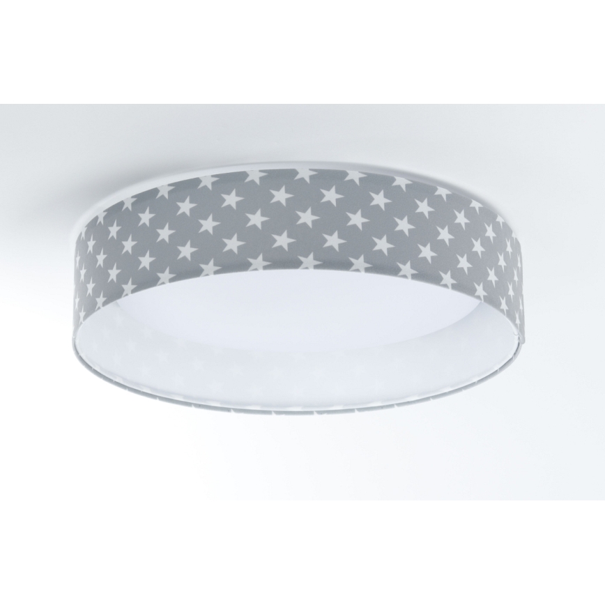 LED Dimbar taklampa SMART GALAXY KIDS LED/24W/230V 3000-6500K stjärnor grå/vit + fjärrkontroll