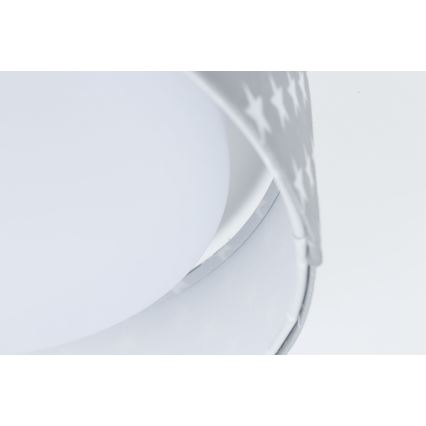 LED Dimbar taklampa SMART GALAXY KIDS LED/24W/230V 3000-6500K stjärnor grå/vit + fjärrkontroll