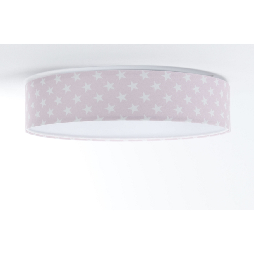 LED Dimbar taklampa SMART GALAXY KIDS LED/24W/230V 3000-6500K stjärnor rosa/vit + fjärrkontroll