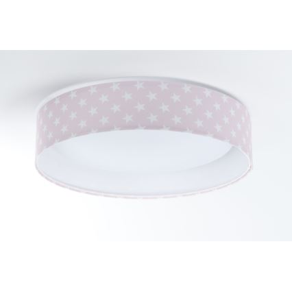 LED Dimbar taklampa SMART GALAXY KIDS LED/24W/230V 3000-6500K stjärnor rosa/vit + fjärrkontroll