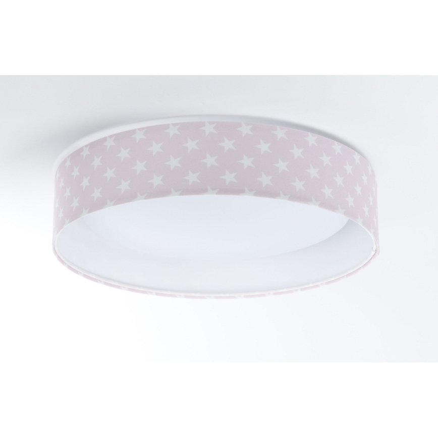 LED Dimbar taklampa SMART GALAXY KIDS LED/24W/230V 3000-6500K stjärnor rosa/vit + fjärrkontroll