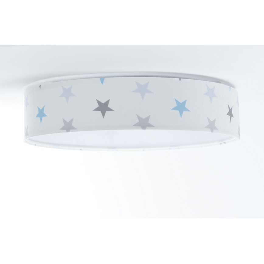 LED Dimbar taklampa SMART GALAXY KIDS LED/24W/230V 3000-6500K stjärnor vit/grå/blå + fjärrkontroll