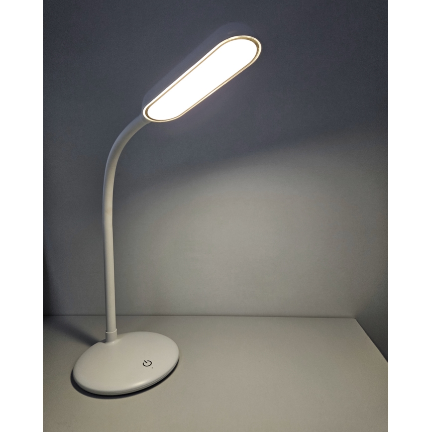 LED Ljusreglerad beröring flexibel bordslampa LED/6W/5V USB 1200 mAh vit