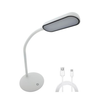 LED Ljusreglerad beröring flexibel bordslampa LED/6W/5V USB 1200 mAh vit