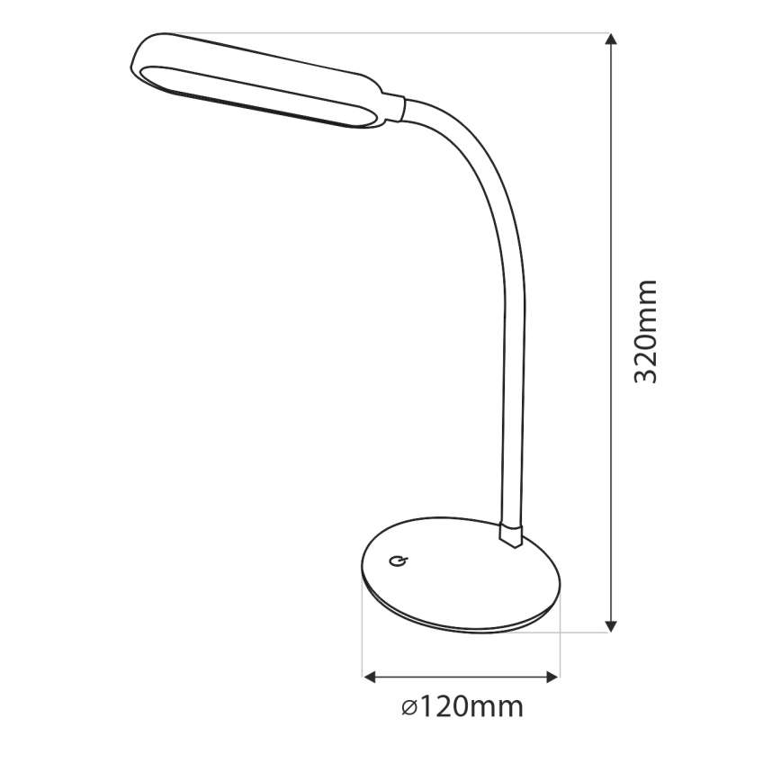LED Ljusreglerad beröring flexibel bordslampa LED/6W/5V USB 1200 mAh vit