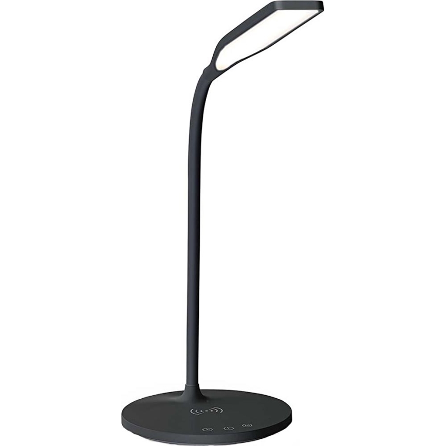 LED Ljusreglerad beröring flexibel bordslampa med 15W trådlös laddning Qi LED/5,5W/230V 2700-6500K svart