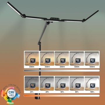 LED Ljusreglerad beröring flexible bordslampa LED/24W/230V 3000-6500K CRI 92 svart