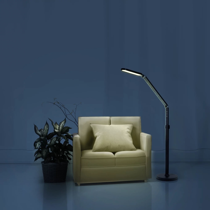 LED Ljusreglerad beröring golvlampa FERRARA LED/13W/230V 3000/4000/6000K svart