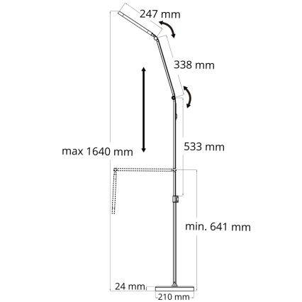 LED Ljusreglerad beröring golvlampa FERRARA LED/13W/230V 3000/4000/6000K svart