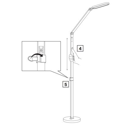 LED Ljusreglerad beröring golvlampa FERRARA LED/13W/230V 3000/4000/6000K svart